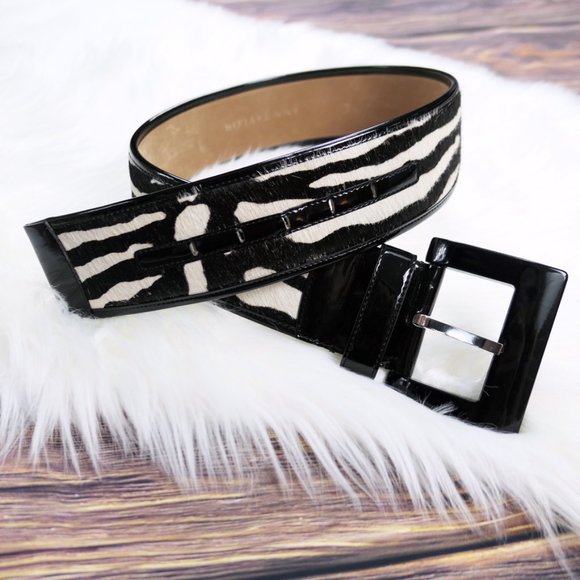 Ann Taylor Accessories - ann taylor ∙ calf hair zebra print belt